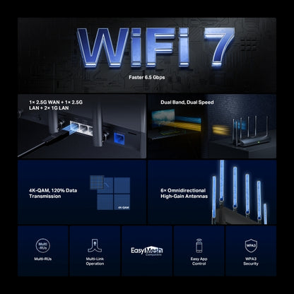 Mercusys MR37BE BE6500 Dual-Band Wi-Fi 7 Router image 2