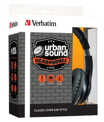 Verbatim Stereo Headphone Classic - Black, Headphones Over-Ear Design, 1.2 Meter image 0