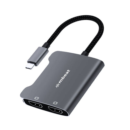 mbeat Tough Link USB-C to Dual 4K HDMI Adapter - Space Grey image 0