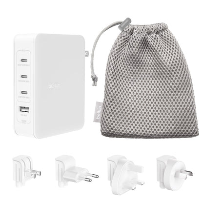 Belkin BoostCharge Pro 140W 4-Port GaN Wall Charger - White(WCH014BTWH-V3), 4 x image 0