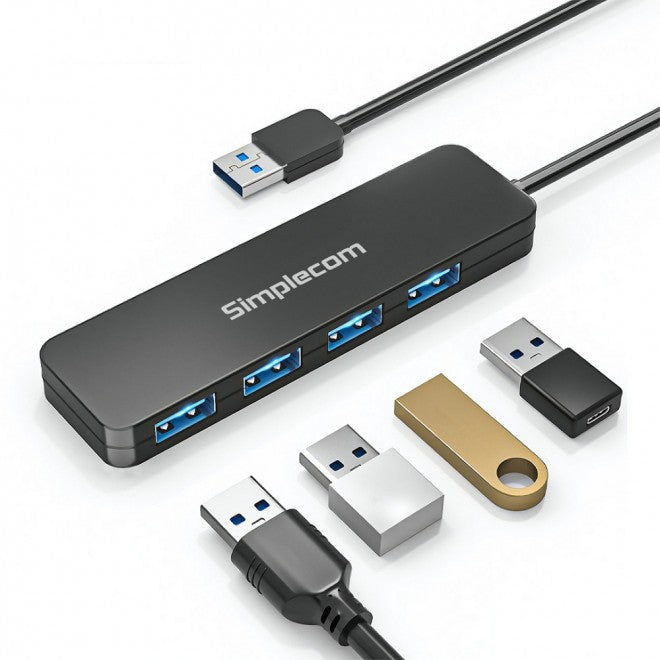 Simplecom CH342 USB 3.0 (USB 3.2 Gen 1) SuperSpeed 4 Port Hub for PC Laptop image 1