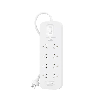 Belkin Connect 8-Outlet Surge Protector with Dual USB-C 30W -(SRB004AU2M), Dual image 3
