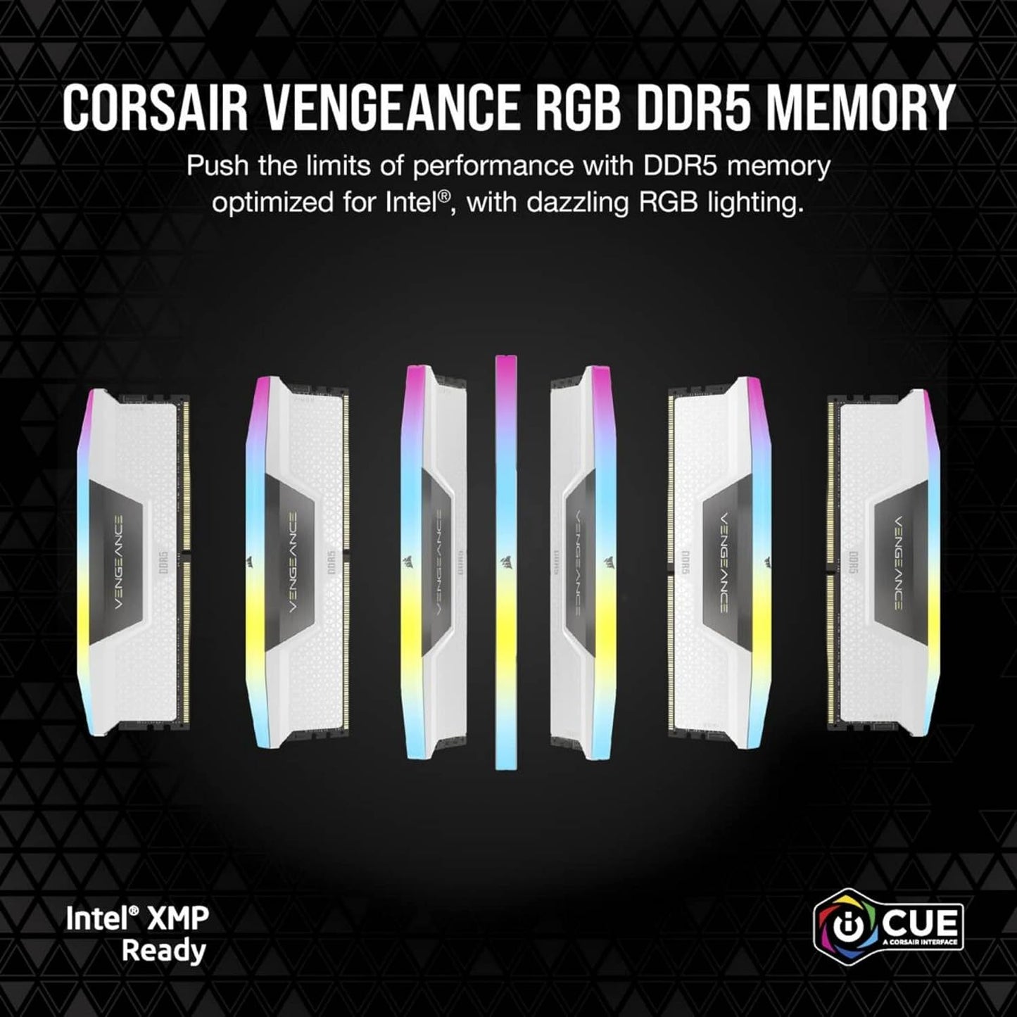 Corsair Vengeance RGB 32GB (2x16GB) DDR5 UDIMM 6400MHz C36 1.35V Desktop Gaming image 2