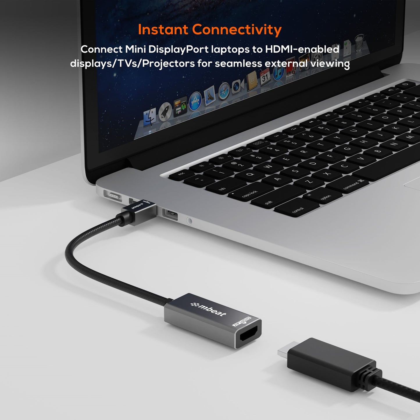 mbeat Tough Link Mini DisplayPort to HDMI Adapter  Seamless Connectivity  HDMI V image 1