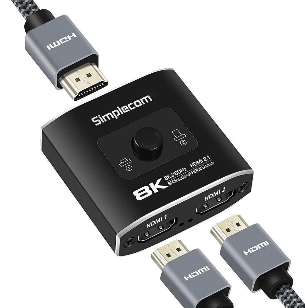 Simplecom CM302V2 Bi-Directional 2 Way HDMI 2.1 Switch Selector 8K image 1