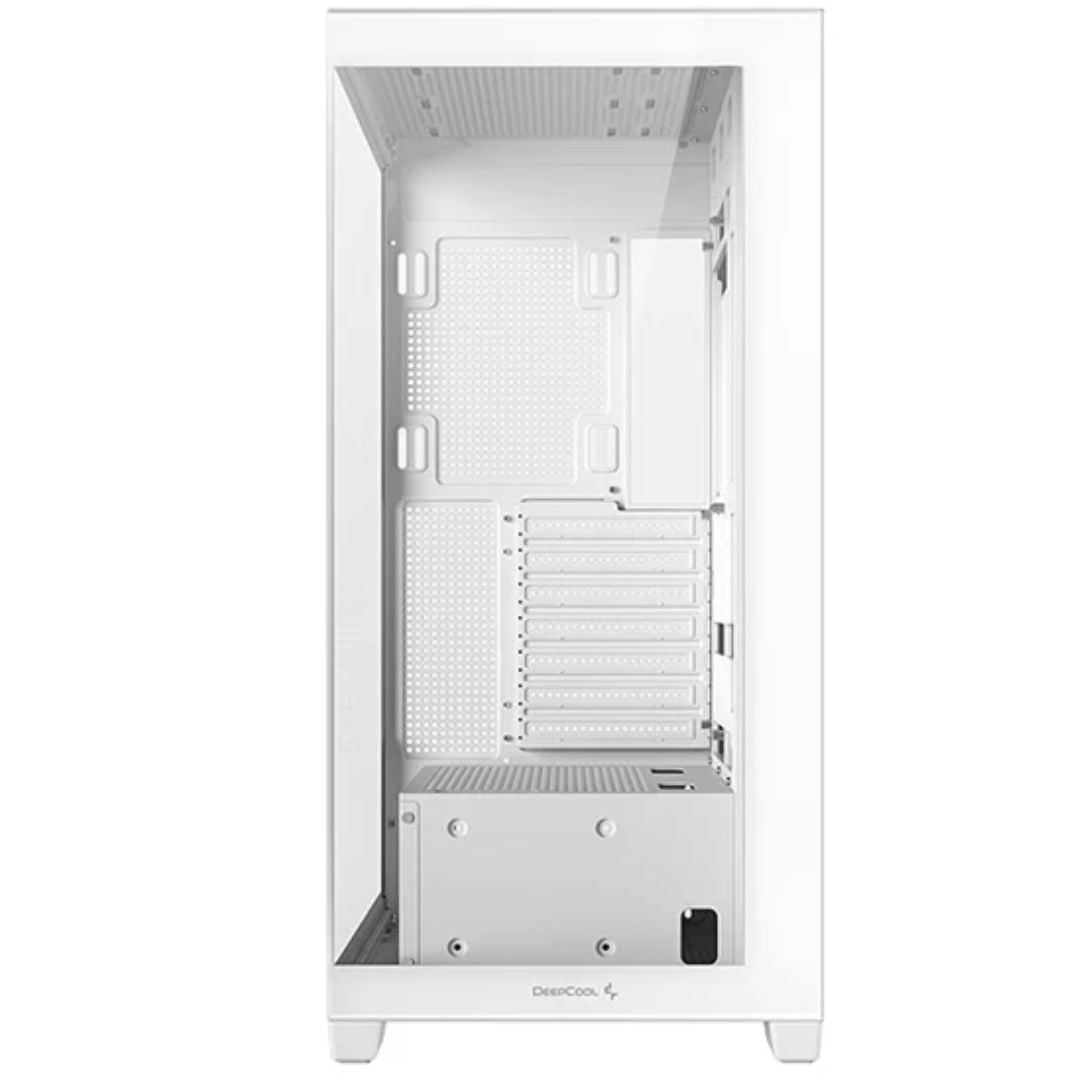 DeepCool CG580 White Panoramic ATX Mid-Tower Case, Up to 2x 360mm Radiators, 9x1 image 2