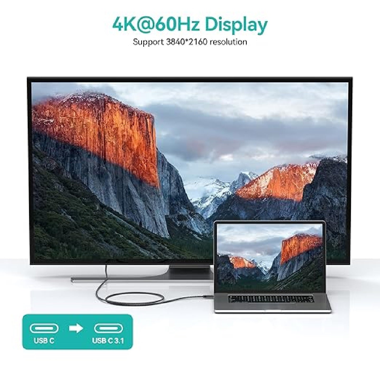 Pisen BoostUp Braided USB-C to USB-C (3.2 Gen2) Charge & Video (8K@64HZ) Cable ( image 2