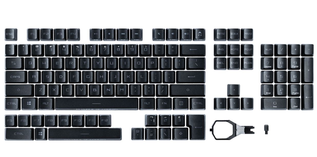ASUS ROG PBT Doubleshot Keycap Set for ROG RX Switches image 0