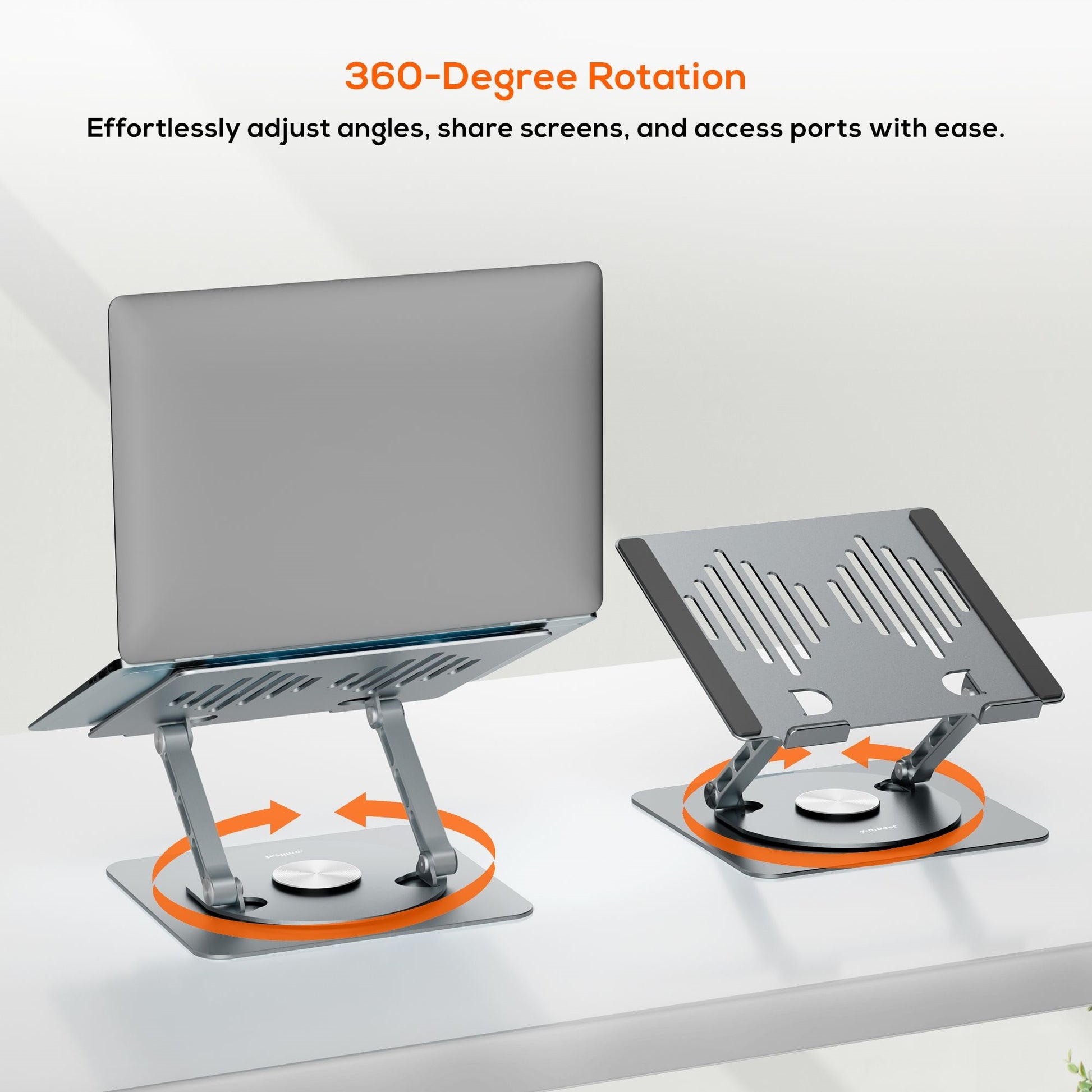 mbeat Stage S7 Rotating and Height-Adjustable Laptop Stand - Space Grey image 1