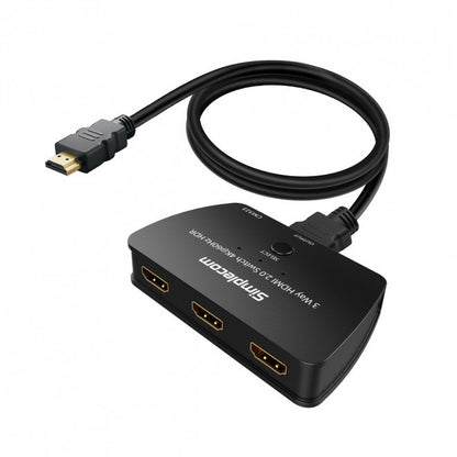 Simplecom CM323 3 Way HDMI 2.0 Switch 3 IN 1 OUT Ultra HD 4K 60Hz HDR HDCP 2.2 image 0
