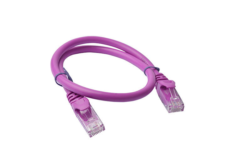 8Ware CAT6A Cable 0.25m (25cm) - Purple Color RJ45 Ethernet Network LAN UTP Patc image 0