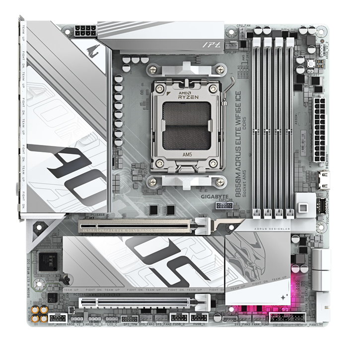 Gigabyte B850M A ELT WF6E ICE, AMD AM5, 4 x DDR5 up to 256 GB, 1 x HDMI, 1 x PCI image 1