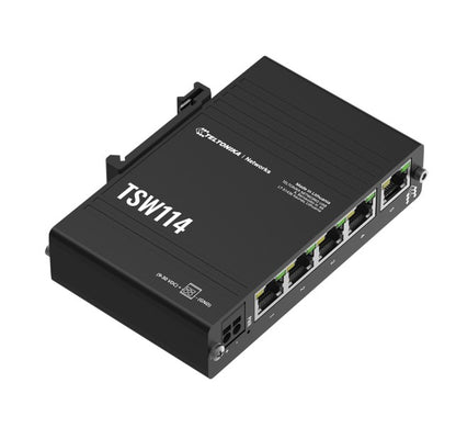 Teltonika Gigabit DIN Rail Ethernet Switch,Easy Mounting, 5x Gigabit Ethernet po image 1