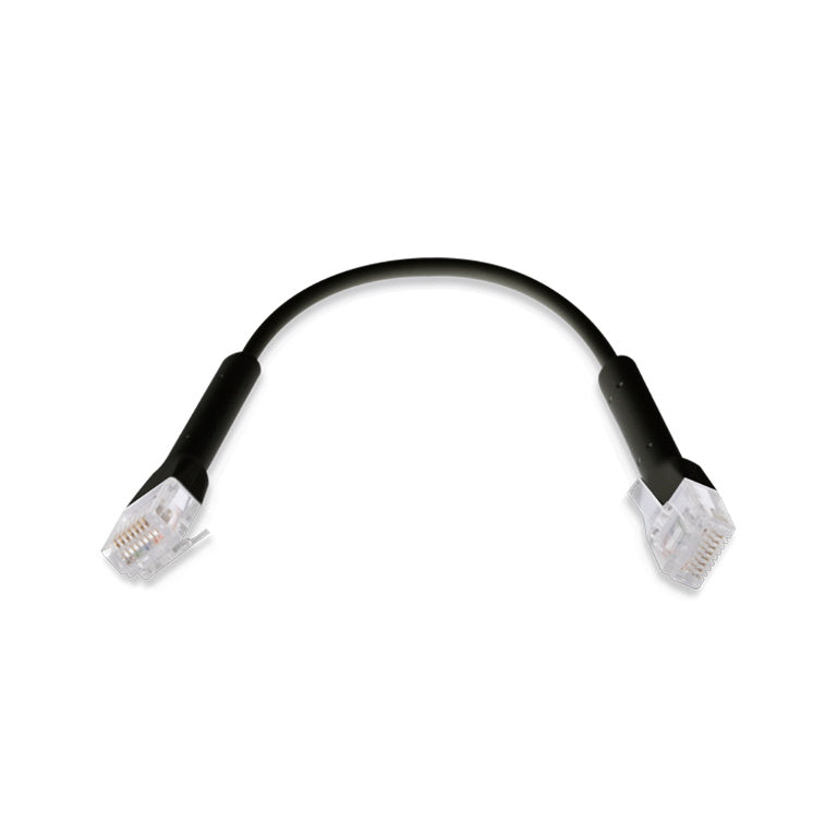 Ubiquiti UniFi Patch Cable Single Unit, 0.1m, Black, Both End Bendable to 90 Deg image 1