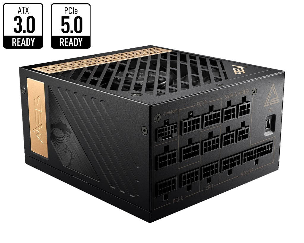 MSI MEG Ai1300P PCIE5 1300W ATX Power Supply Unit 80 PLUS Platinum (up to 92%) A image 0