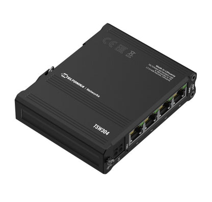 Teltonika DIN Rail Ethernet Switch, 4x Gigabit Ethernet with speeds of up to 100 image 1