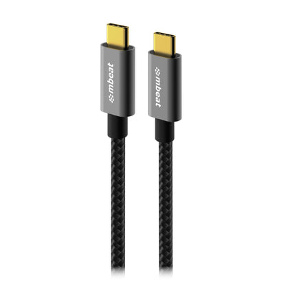 mbeat Tough Link 1.8m USB 3.2 Gen2 USB-C Cable - Space Grey transfer at speeds u image 0