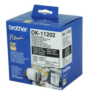 White Shipping/Name Badge Labels 62mm x 100mm 300 labels per roll image 0