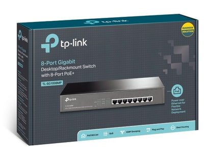 TP-Link TL-SG1008MP 8-Port Gigabit Desktop/Rackmount Switch with 8-Port PoE+ (Re image 0