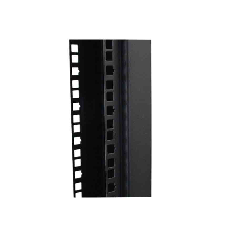 LDR Flat Packed 22U 2-Post Open Frame Rack, Black Metal Construction image 2