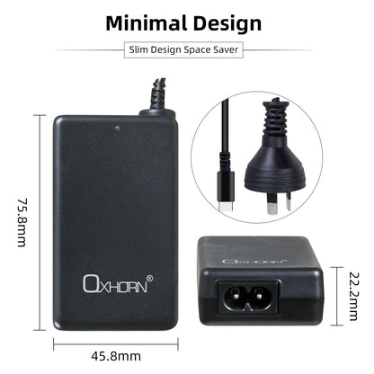 Oxhorn 65W AC Power Adapter USB-C Charger Power Delivery for Lenovo HP Dell Asus image 2