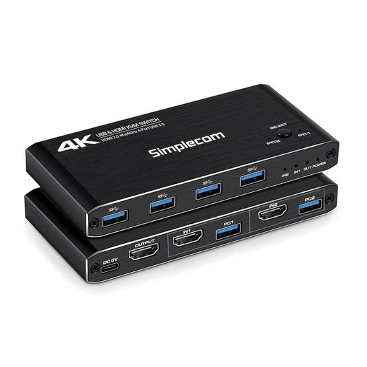 Simplecom KM420 2-Port HDMI KVM Switch with 4 x USB 3.0 Ports image 0