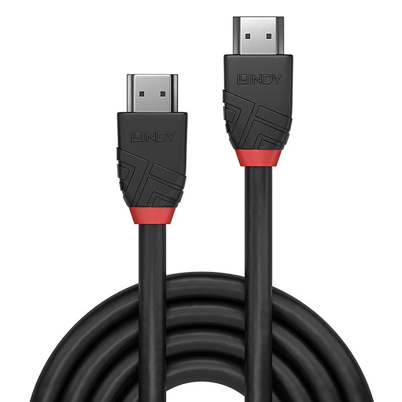 Lindy 5M High Speed HDMI Cable Black Line, 4K, 18Gbps image 0