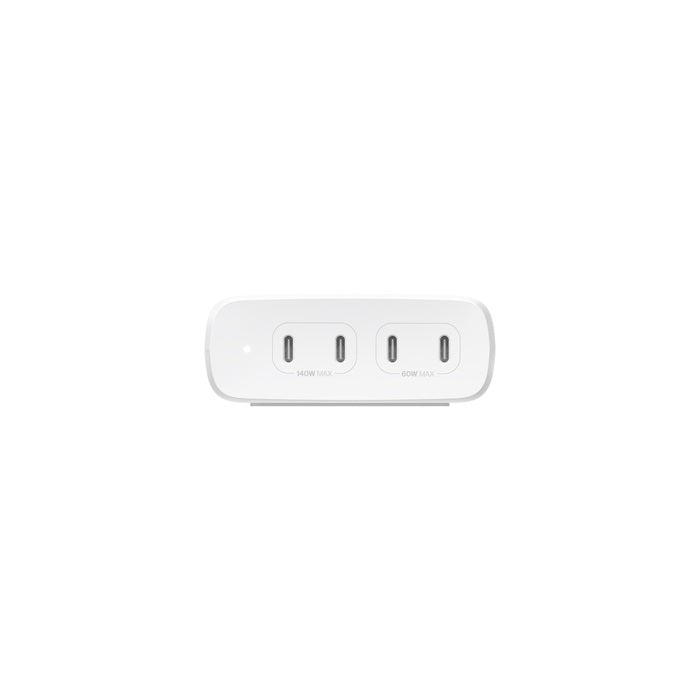 Belkin BoostCharge Pro 200W 4-Port USB-C GaN Desktop Charger - White (WCH015AUWH image 1