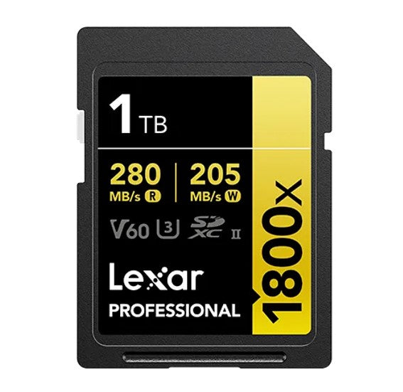 Lexar Professional 1800x 1TB SDXC™ UHS-II Card GOLD Series 1TB—C10,  UHS-II( image 0