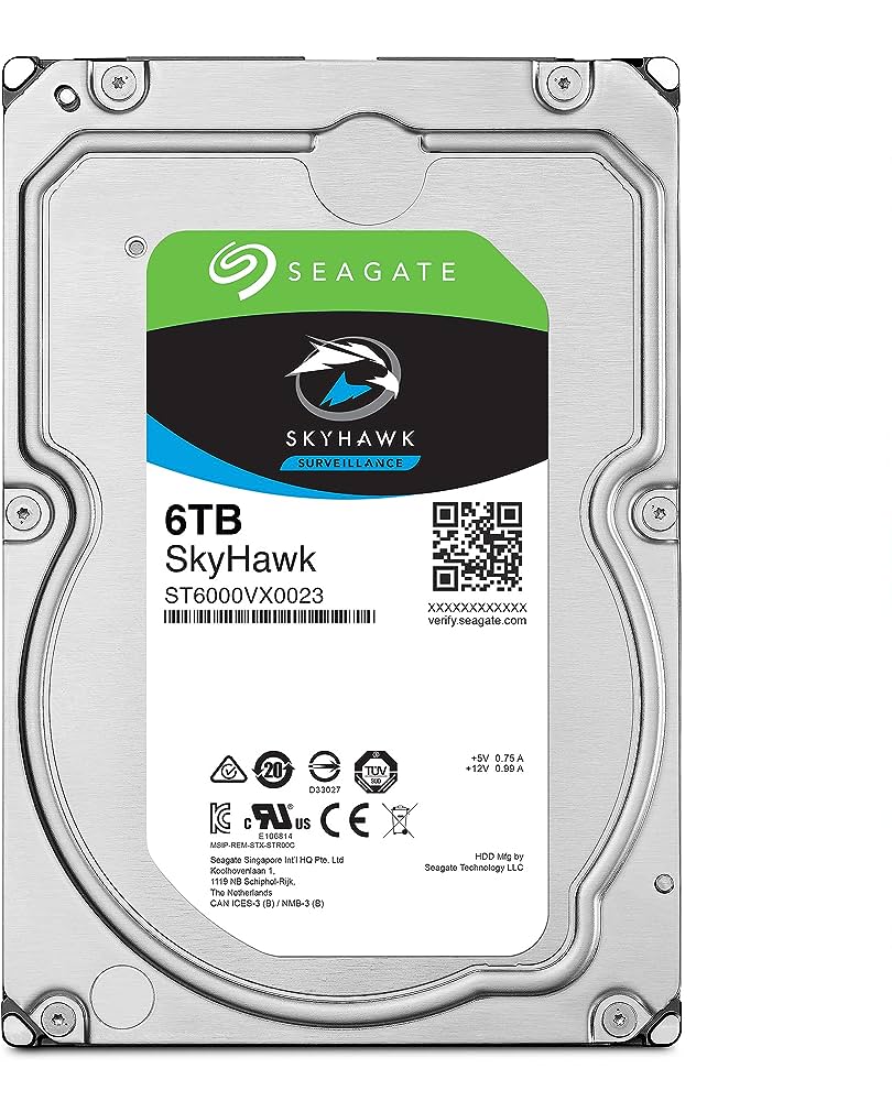 Seagate 6TB SkyHawk Surveillance 3.5' HDD  SATA 6Gb/s, 5400 RPM, 256MB Cache, 3 image 1