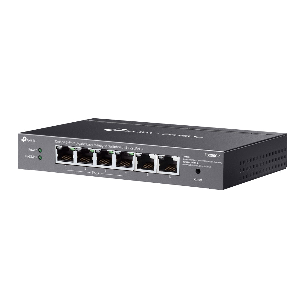 TP-Link ES206GP Omada 6-Port Gigabit Easy Managed Switch with 4-Port PoE+ image 2
