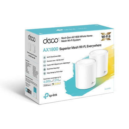 TP-Link Deco X20(2-pack) AX1800 Whole Home Mesh Wi-Fi 6 System, Up To 370 sqm Co image 0