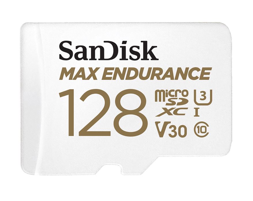 SanDisk Max Endurance 128GB microSD 100MB/s 40MB/s 20K hrs 4K UHD C10 U3 V30 -40 image 0