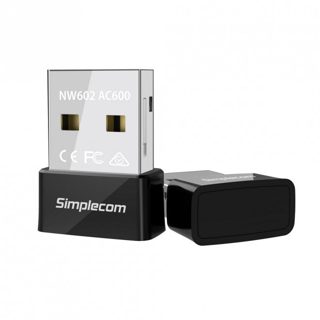 Simplecom NW602 AC600 Dual Band Nano USB WiFi Wireless Adapter image 1