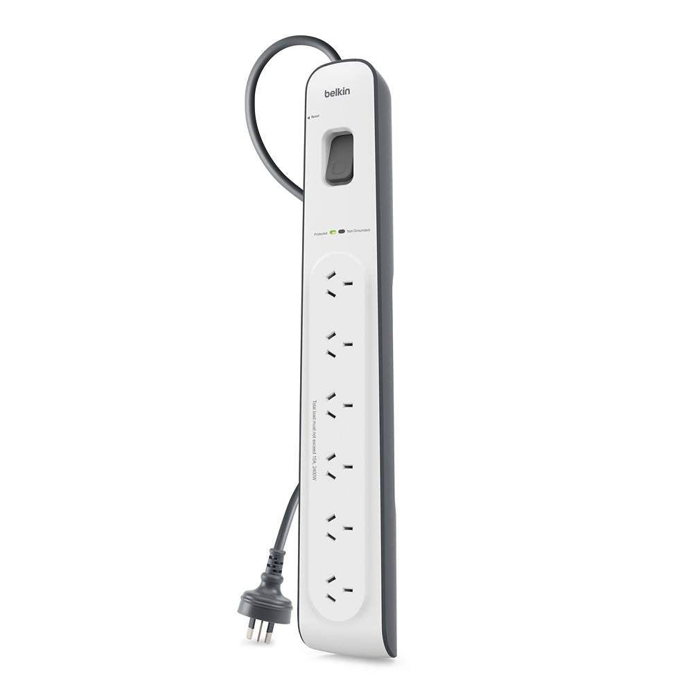 Belkin BSV603 6-Outlet 2-Meter Surge Protection Strip, Protects Against Spikes A image 1