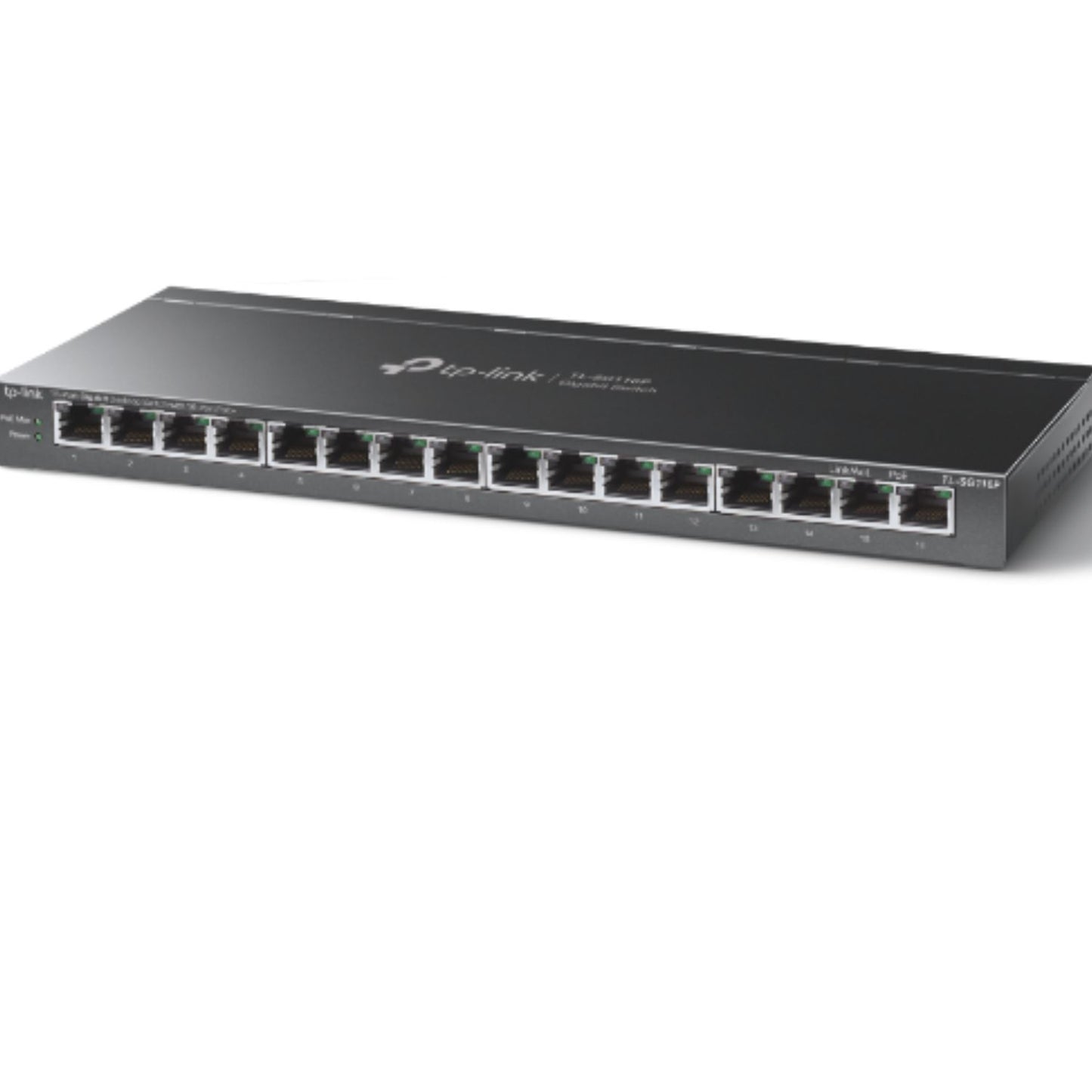 TP-Link TL-SG116P 16-Port Gigabit Desktop Switch with 16-Port PoE+, Up to 250 m image 2