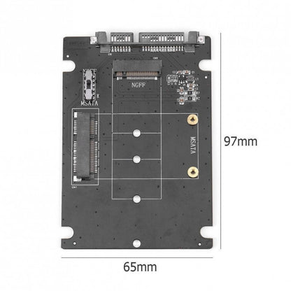 Simplecom SA207 mSATA + M.2 (NGFF) to SATA 2 In 1 Combo Adapter image 1