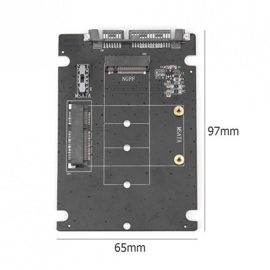 Simplecom SA207 mSATA + M.2 (NGFF) to SATA 2 In 1 Combo Adapter image 1