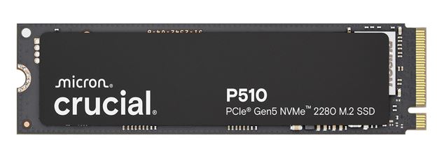 Crucial P510 2TB Gen5 2280 NVMe M.2 SSD 10,000/8,700 MB/s R/W 1200TBW 1.4M IOPS image 0