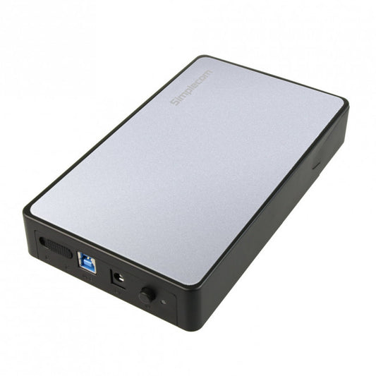 Simplecom SE325 Tool Free 3.5' SATA HDD to USB 3.0 Hard Drive Enclosure - Silver image 0