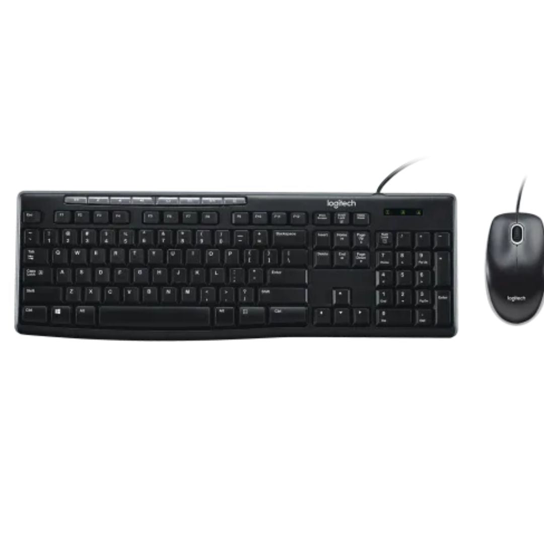 Logitech MK200 USB Media Keyboard and Mouse Combo - 1000dpi USB Full-size Keyboa image 1