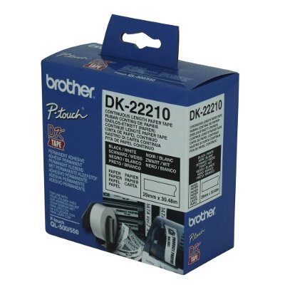 White Continuous Paper Roll 29mm x 30.48m image 0
