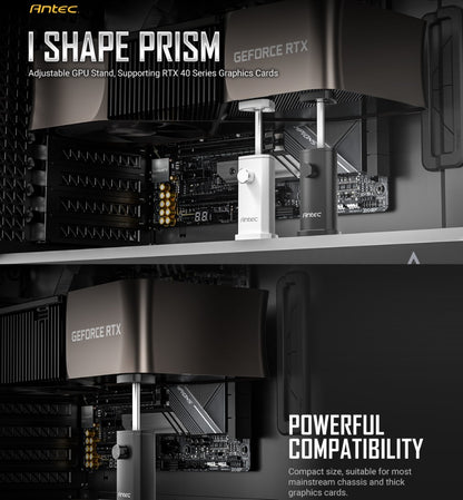 Antec IGPU, VGA Bracket Holder. Solid Construction & durability - White Aluminum
