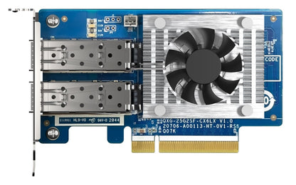 QNAP QXG-25G2SF-CX6 PCIe supported NAS PCIe Gen4 x8