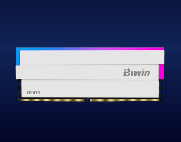 BIWIN DDR5 Memory DW100 RGB Memory 6000mhz 32GB (16GB*2) CL30-38-38-76 1.35V  WHITE B5DW100326030ER2G-CW001