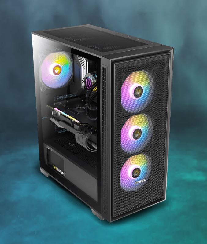 Antec AX81 E-ATX, 1x 360mm Radiator Front, 4x ARGB 12CM Fans 3x Front & 1x Rear