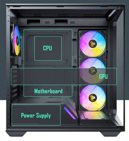 Antec C3 ARGB Black ATX,  270 Degrees View, 4x ARGB PWM Fans control, USB-C, 36C