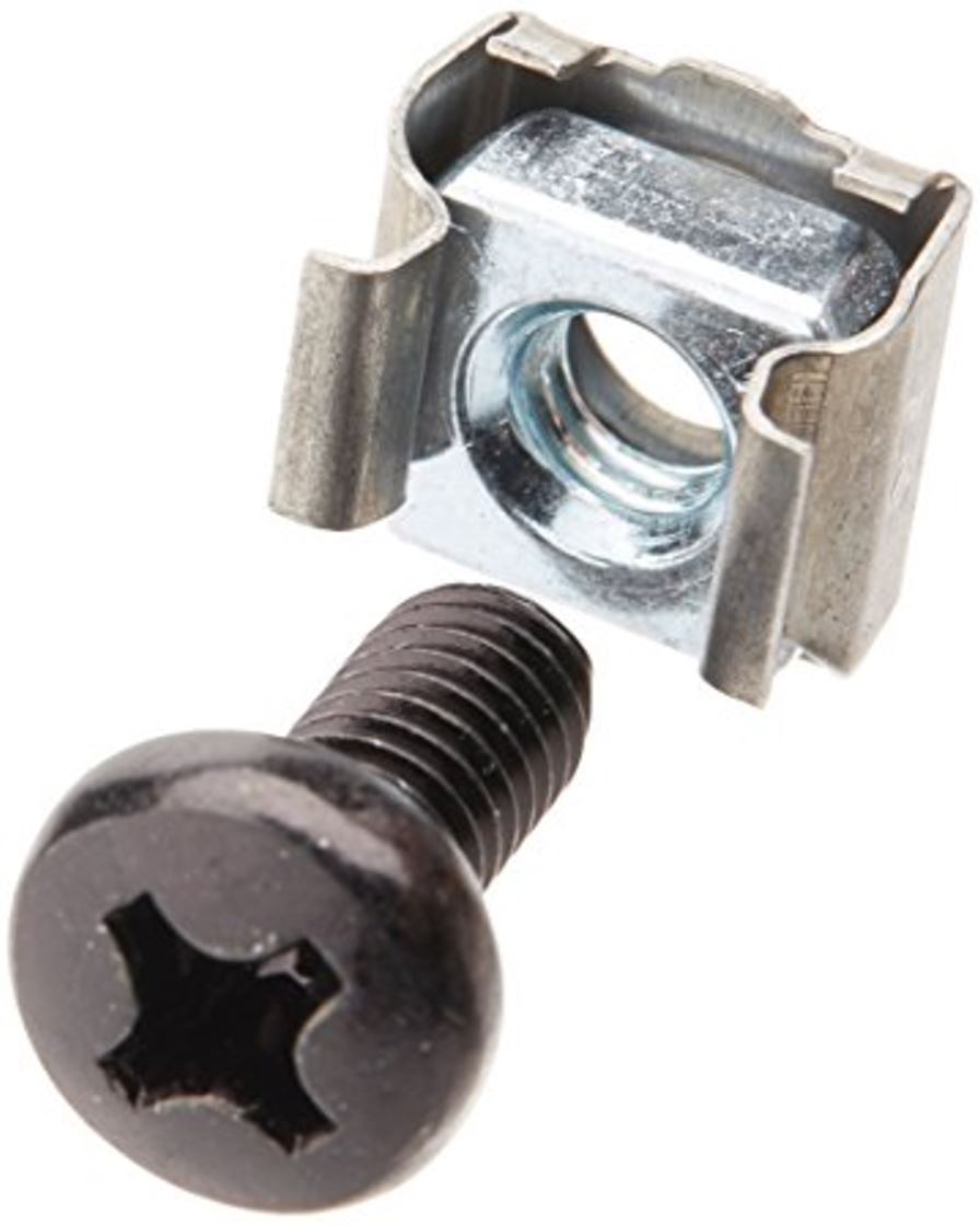 Astrotek M6 Cage Nuts & Screws (Pack of 10) Black Color Oxide Finish Phillips Dr