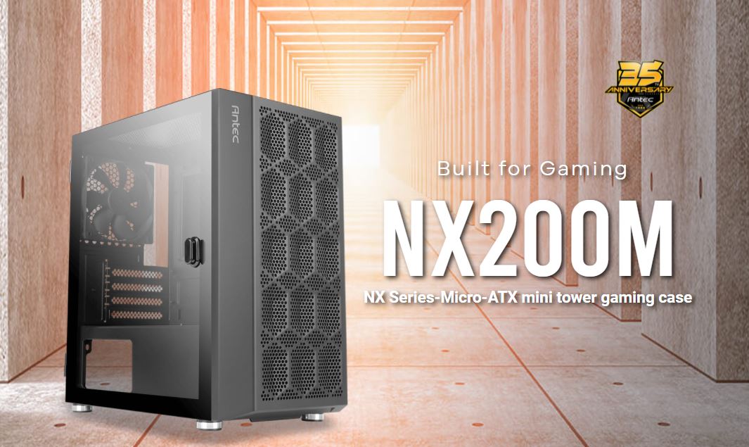 Antec NX200M m-ATX, ITX Case, Large Mesh Front for excellent cooling, Side Windo