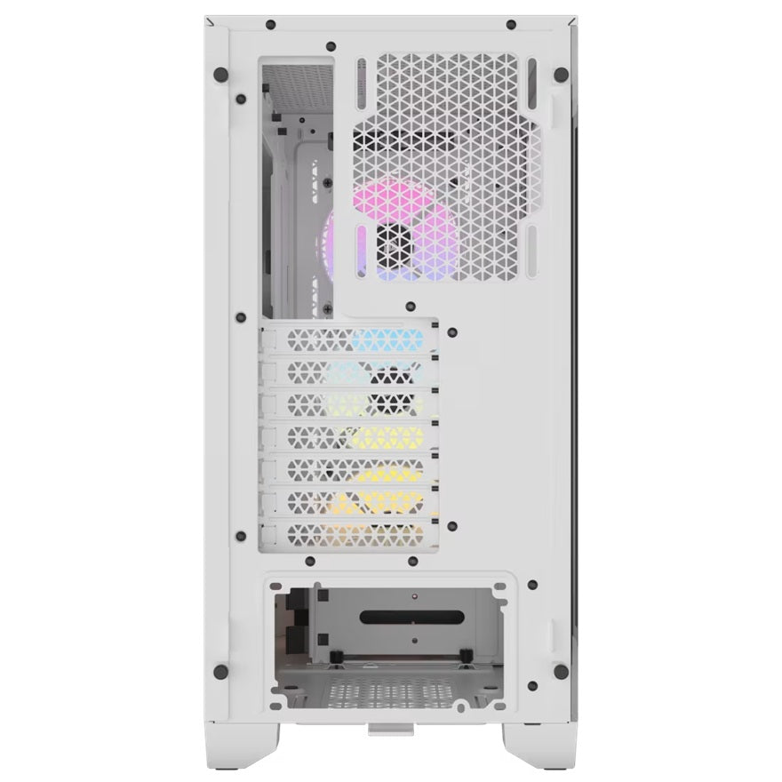 Corsair 3000D RGB AIRFLOW Mid-Tower PC Case - White, ATX, 360 GPU, 170 CPU cooler, 220 PSU, 3x AR120 RGB, 2x USB-A Gen 1